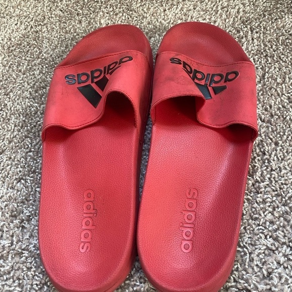Adidas Red and Black Loafer Slides - Picture 6 of 6